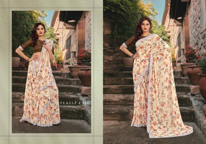 Ynf Bollywood Beauty Printed Georgette Ethnic Wear Fancy Saree Collection